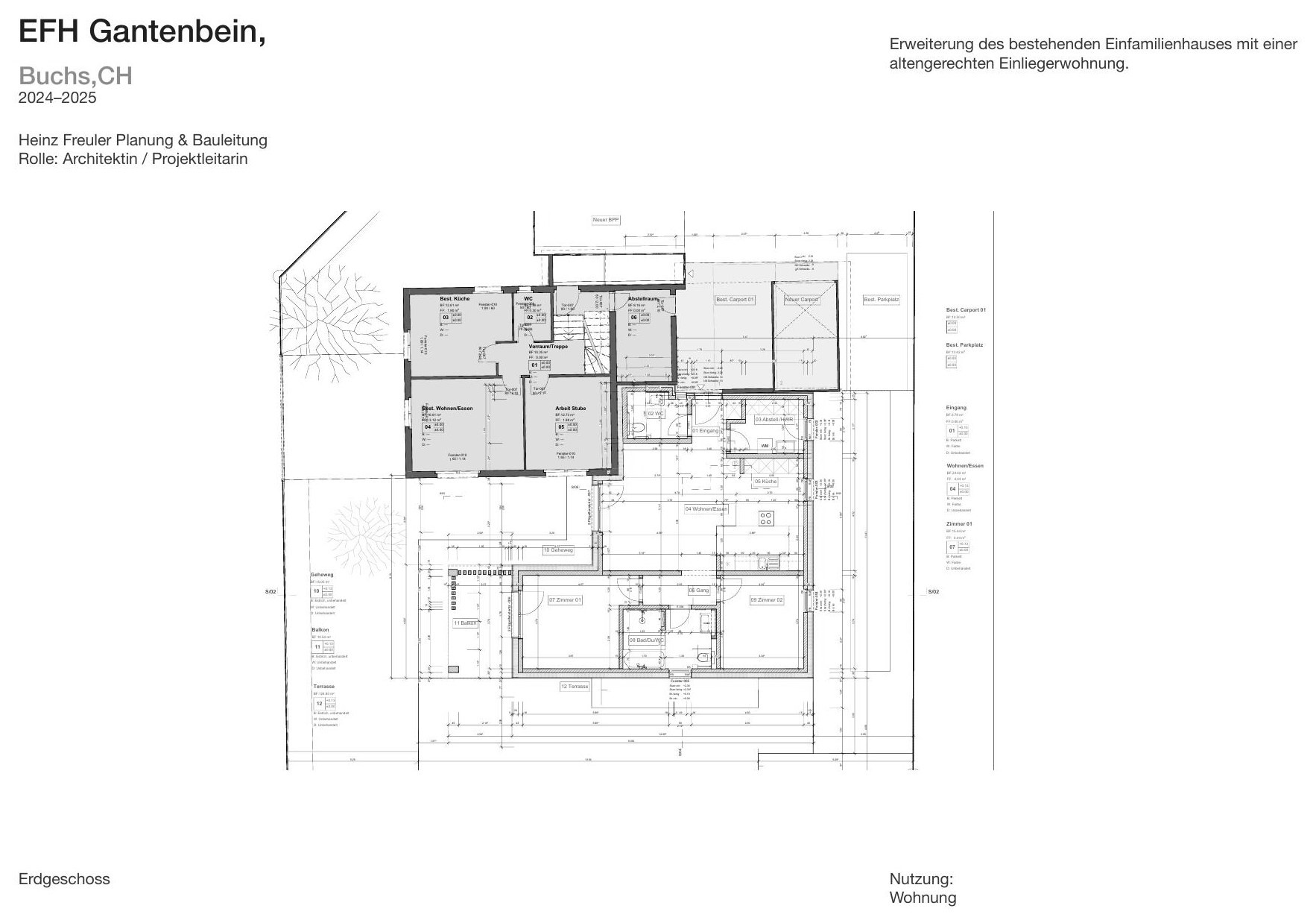 Grundriss EFH Gantenbein