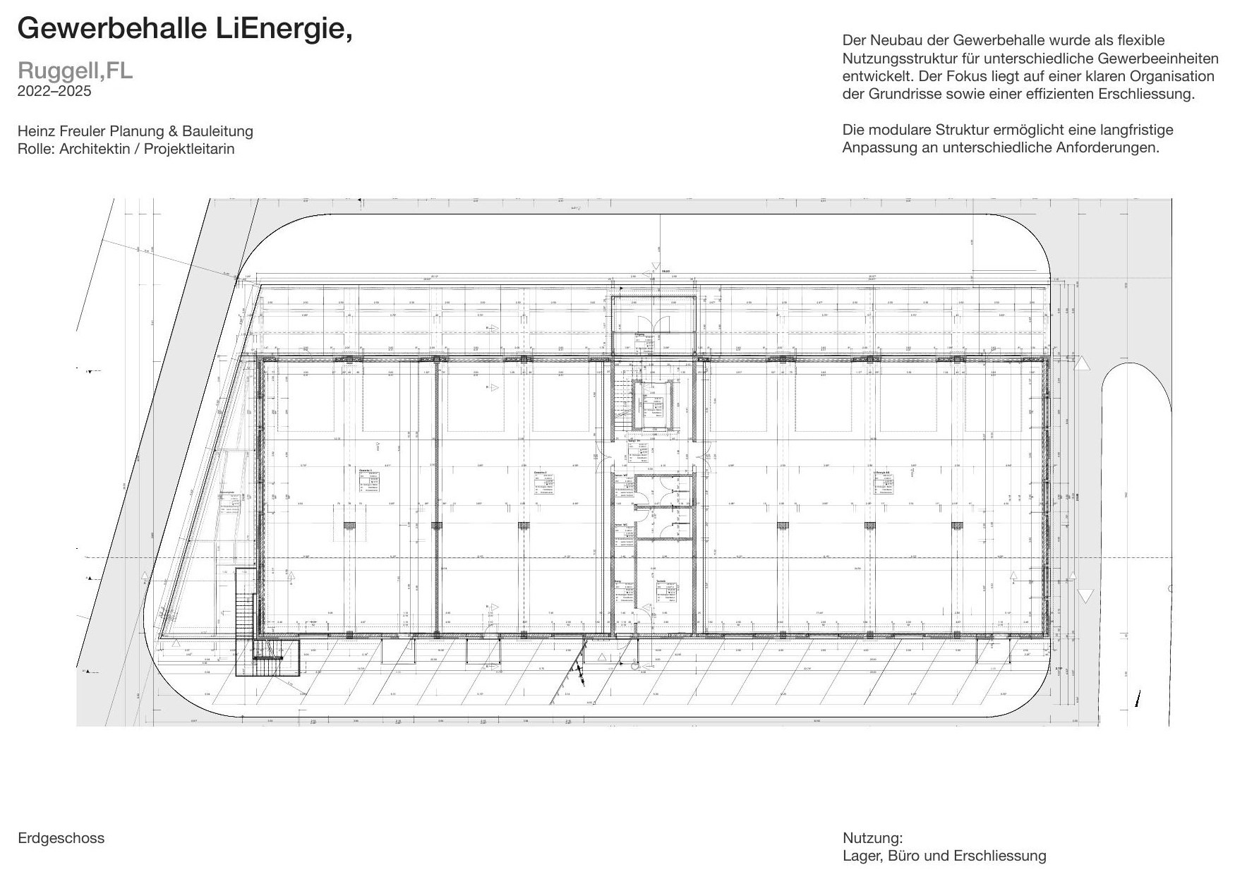 Grundriss Gewerbehalle LiEnergie