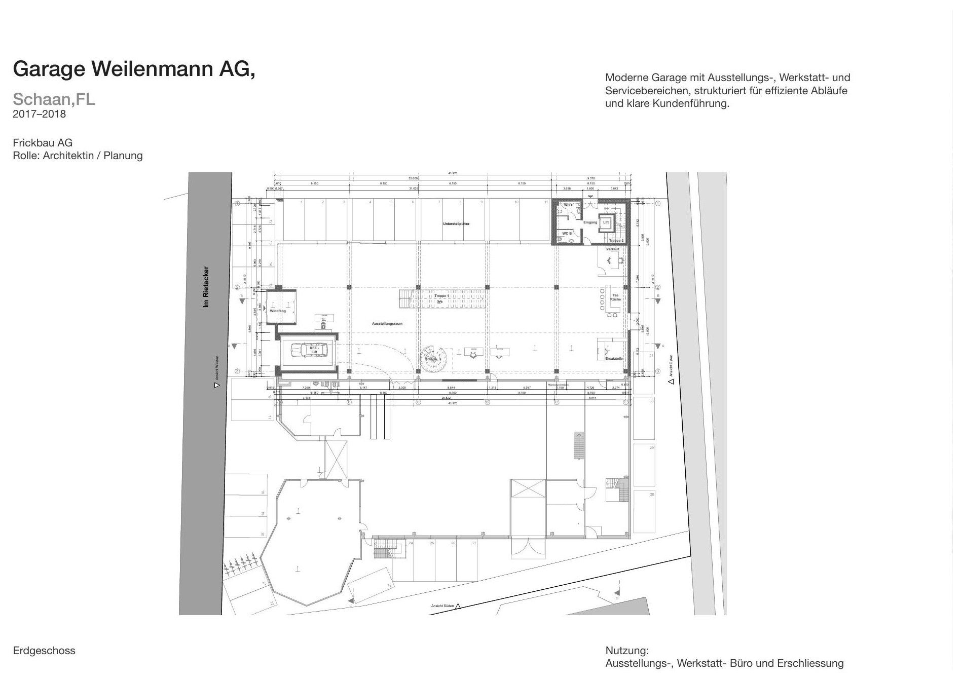 Grundriss Garage Weilenmann AG