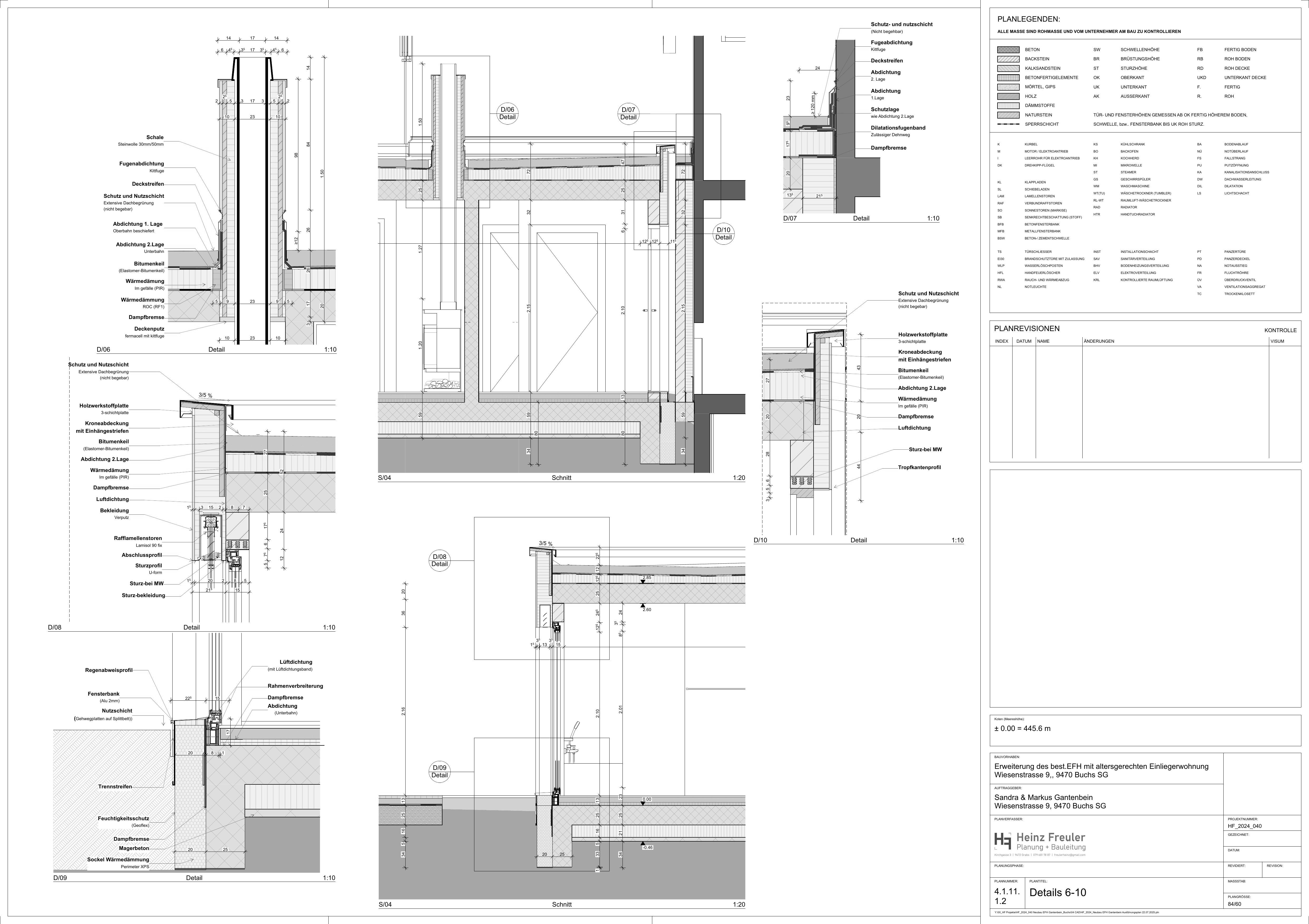 Details 6 bis 10 EFH Gantenbein